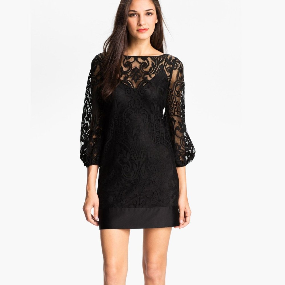 Laundry by Shelli Segal Black Lace Dress